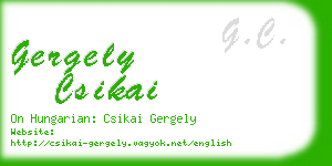 gergely csikai business card